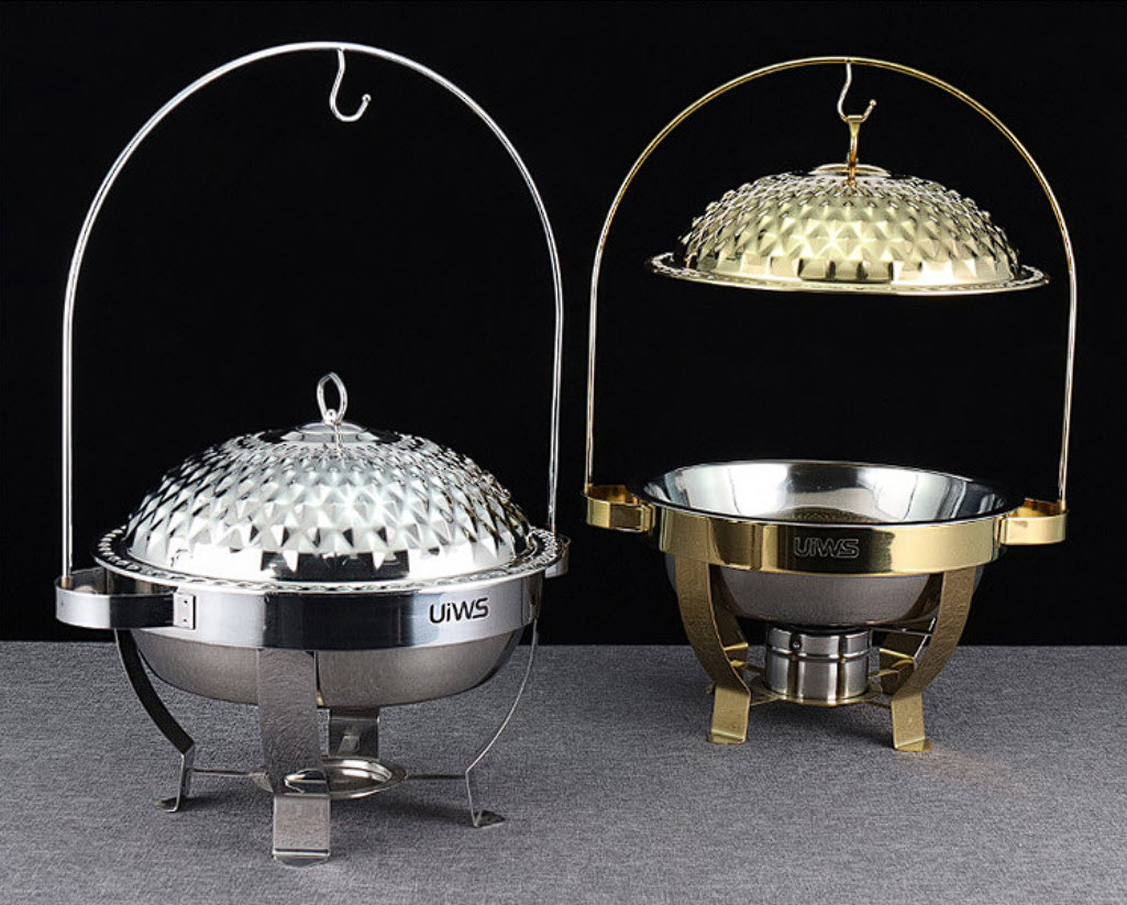 Nồi hâm nóng buffet 4.5L dùng cồn inox 304 OEM LH2136