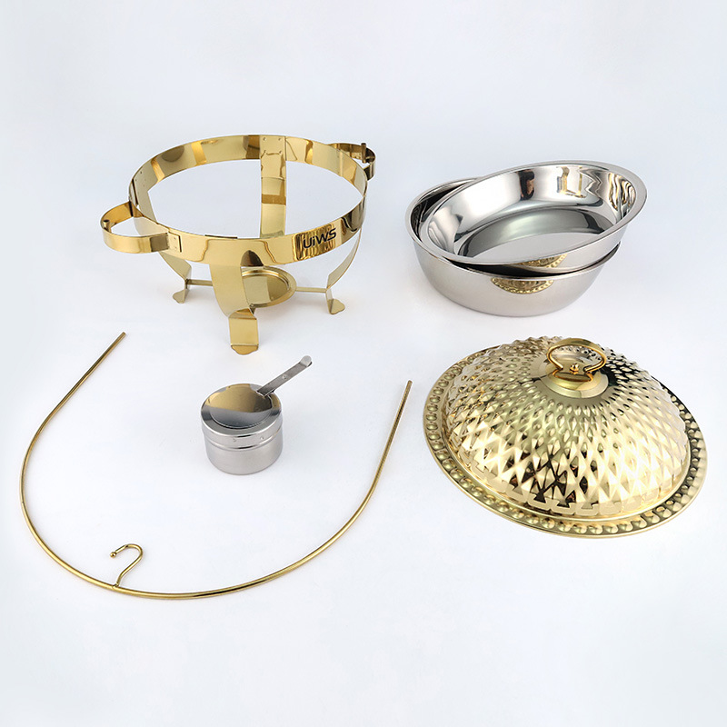 Nồi hâm nóng buffet 4.5L dùng cồn inox 304 OEM LH2136