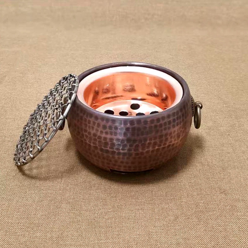 Bộ ấm trà đạo handmade đồng nguyên chất OEM LSC04