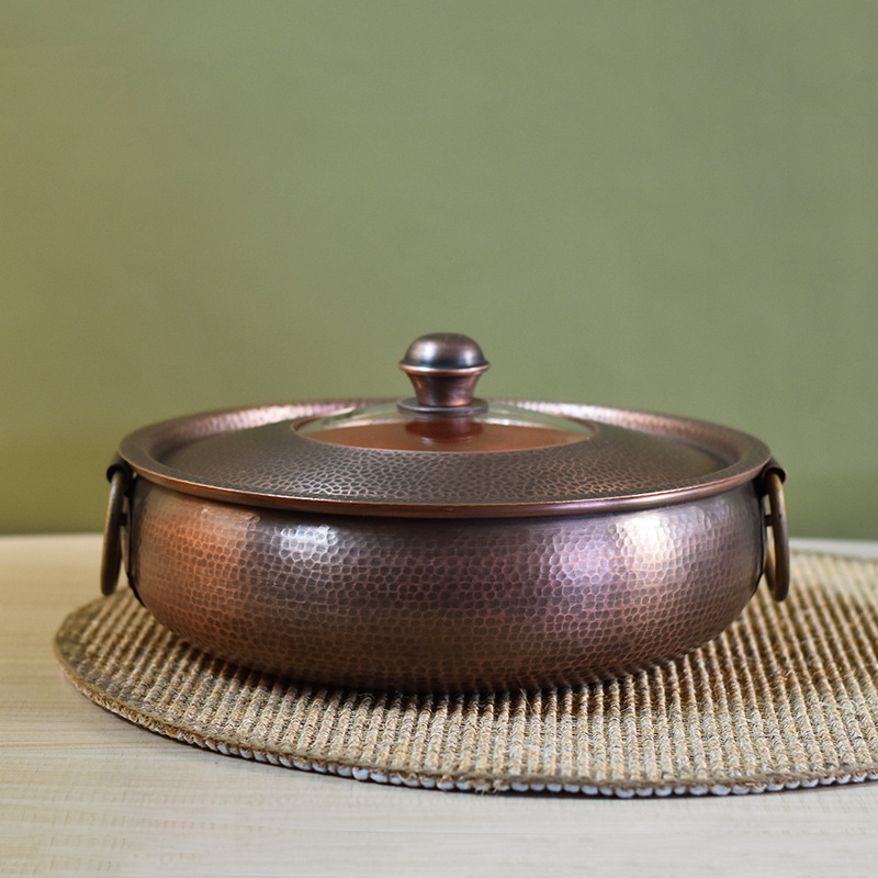 Nồi lẩu đồng đỏ hanhmade 30cm retro style OEM DSTY456