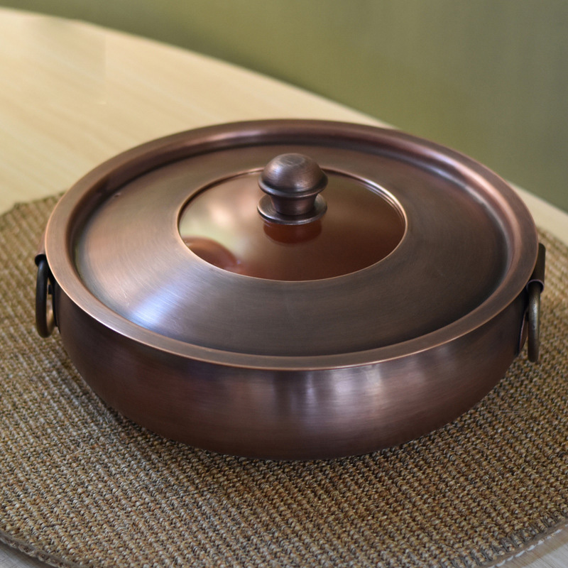 Nồi lẩu đồng đỏ hanhmade 30cm retro style OEM DSTY456