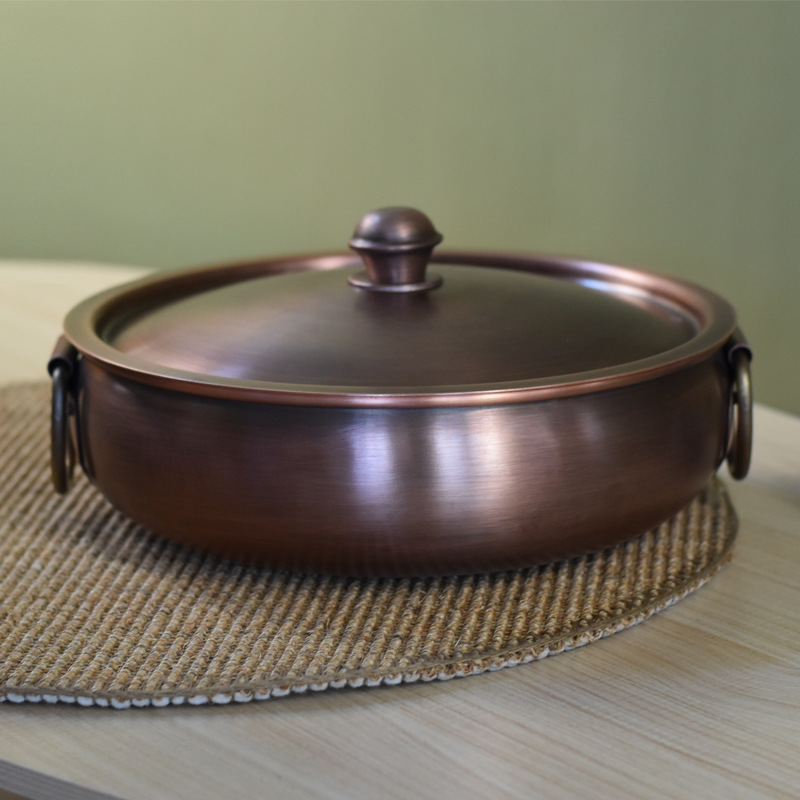 Nồi lẩu đồng đỏ hanhmade 30cm retro style OEM DSTY456