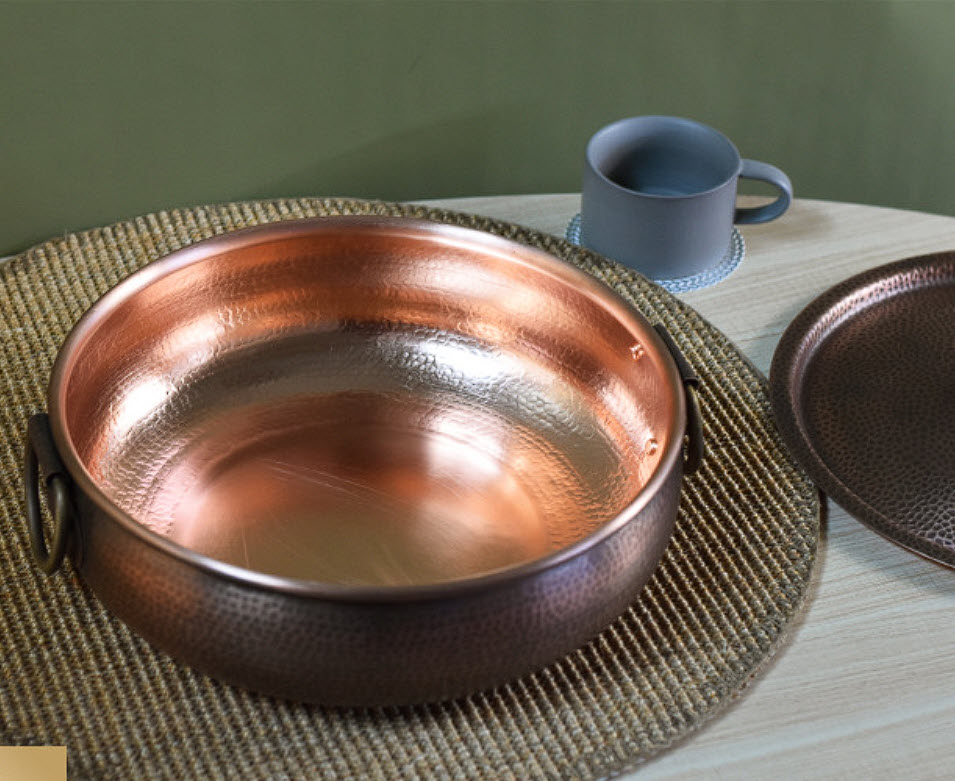 Nồi lẩu đồng đỏ hanhmade 30cm retro style OEM DSTY456