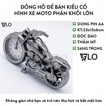 Đồng Hồ Để Bàn Kiểu Cổ Hình Xe Moto Phân Khối Lớn