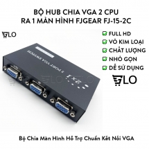 Bộ Hub Chia VGA 2 CPU Ra 1 Màn Hình FJGEAR FJ-15-2C (2 Port VGA Video Switch)