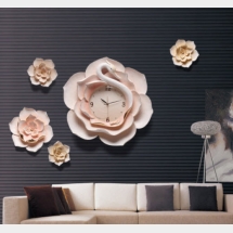 Đồng hồ hoa nổi 3D trang trí tường ArtTime DIY10A3