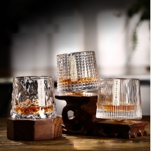 Ly whisky pha lê loại dày cốc uống rượu Japanese style đế xoay 160-280ml XZ11