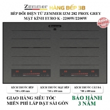 Bếp từ đôi Inverter Zemmer IZM-282 Pro Grey - Hàng Bếp 3B