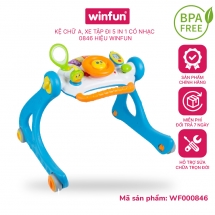 Kệ chữ A có nhạc, kết hợp xe tập đi, bàn tập đứng cho bé có nhạc  Winfun 0846 đồ chơi cho bé sơ sinh tới 3 tuổi