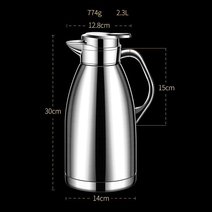 Bình đựng nước giữ nhiệt 2.3L inox y tế 316 OEM JMH01