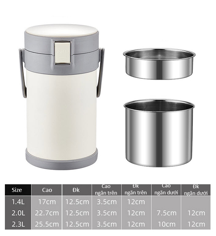 Hộp cơm giữ nhiệt camen inox y tế 316 OEM SJ92
