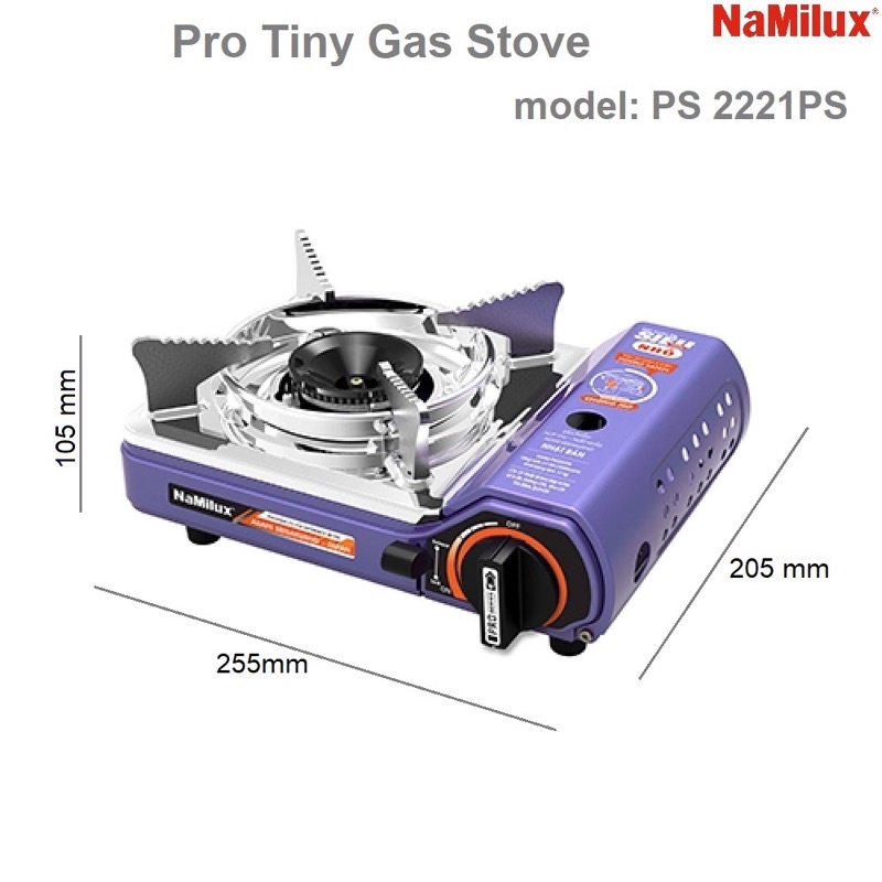 Bếp gas mini Namilux siêu nhỏ PS2221PS (chống cháy nổ) - HÀNG CHÍNH HÃNG 100%