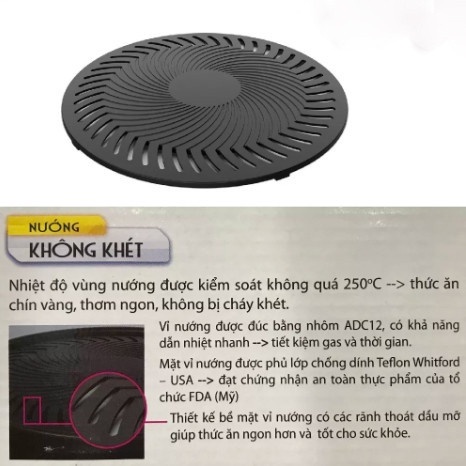 Vỉ nướng dùng cho bếp Namilux đa năng 2621PF, GS2821PF, GS2923PF