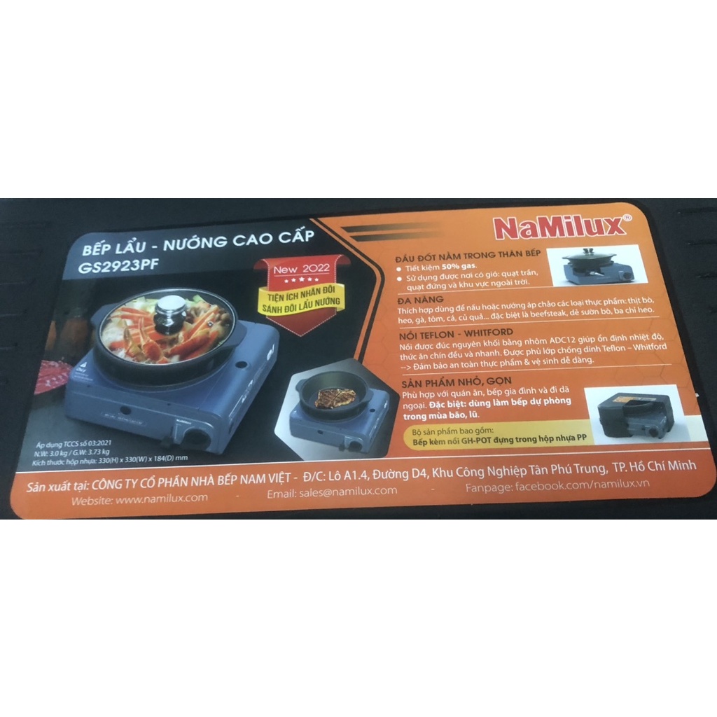 Bếp nướng & nấu đa năng Namilux Chính Hãng không khói - HÀNG CHÍNH HÃNG 100%