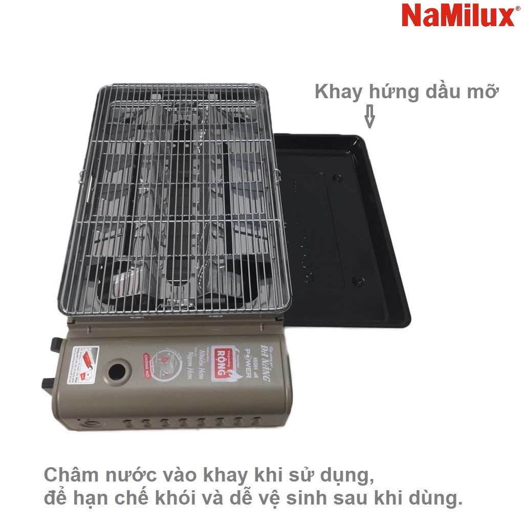 BẾP NƯỚNG GAS HỒNG NGOẠI NAMILUX GM-2120PS- HÀNG CHÍNH HÃNG 100%