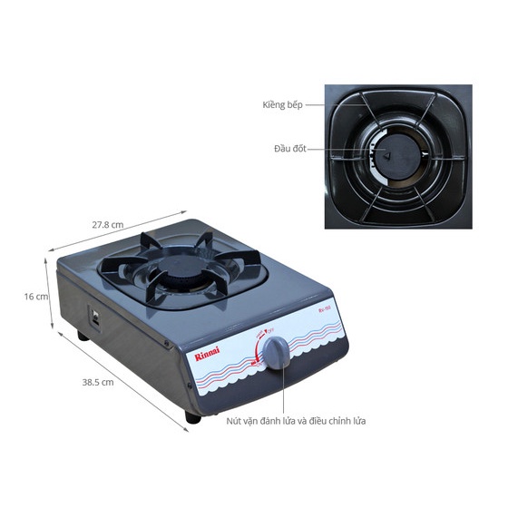 Bếp gas đơn Rinnai RV-150G - HÀNG CHÍNH HÃNG 100%