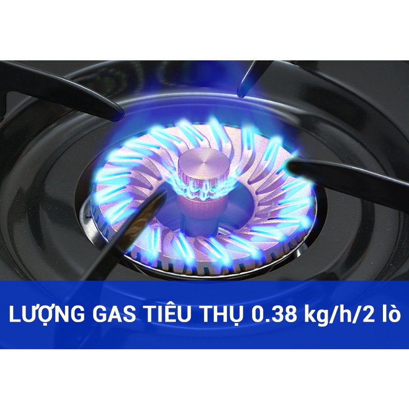 Bếp gas Rinnai RV-6Double Glass (B)/(SP)/(L) - HÀNG CHÍNH HÃNG 100%