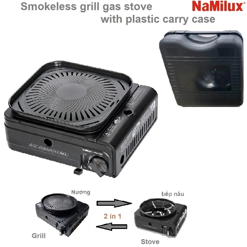 Bếp nướng nấu đa năng Namilux có hộp nhựa kèm nồi inox - HÀNG CHÍNH HÃNG 100%