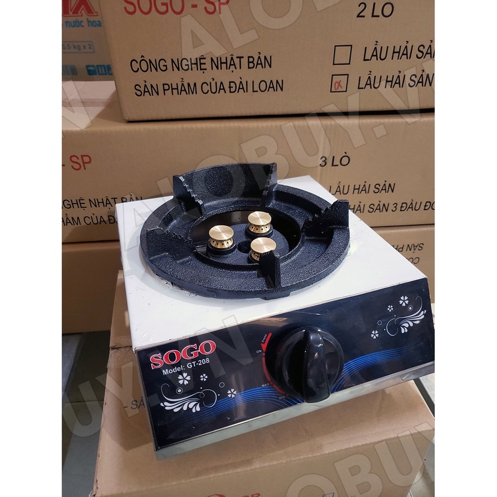 BẾP GAS CÔNG NGHIỆP KHÈ 1 LÒ SOGO GT-208S3 - Dùng với van dây cao áp - lửa mạnh ( HÀNG CHÍNH HÃNG)