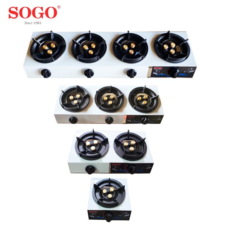 BẾP GAS CÔNG NGHIỆP KHÈ 3 LÒ SOGO GT-208S3 - Dùng với van dây cao áp - lửa mạnh ( HÀNG CHÍNH HÃNG)