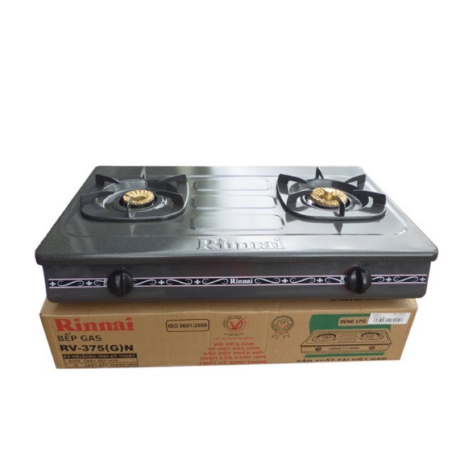 Bếp gas đôi Rinnai RV-375 (G)N - HÀNG CHÍNH HÃNG 100% ( Tiết Kiệm Gas)