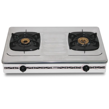 Bếp gas đôi Rinnai RV 375 SW-N ( MẶT INOX ) - HÀNG CHÍNH HÃNG 100%
