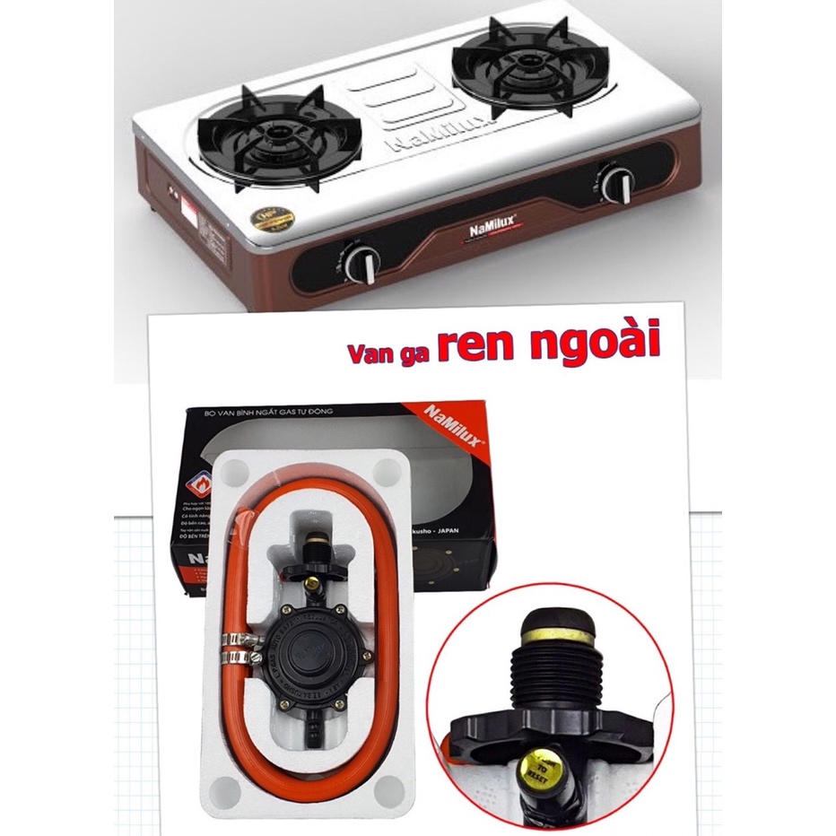 Bếp gas đôi Namilux 2063APS (MẶT BẾP INOX) -HÀNG CHÍNH HÃNG 100% - BẢO HÀNH 12 THÁNG