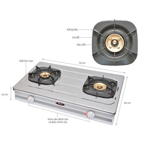 Bếp gas dương 2 lò Rinnai RV-770S1 (MẶT INOX)- HÀNG CHÍNH HÃNG 100%