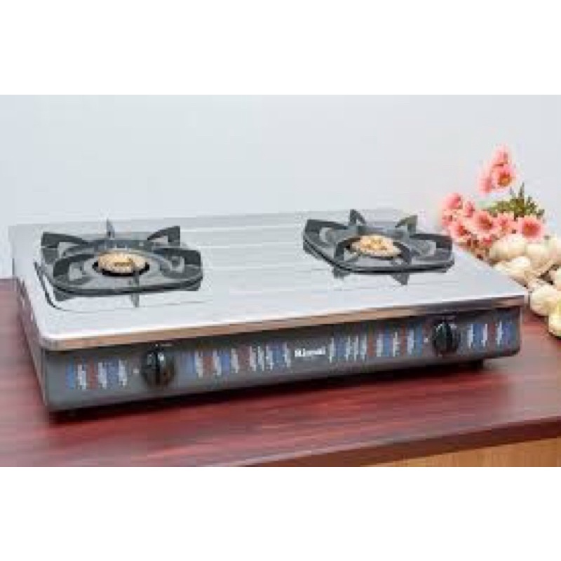 BẾP GAS ĐÔI RINNAI RV-377S(N) (Mặt Inox) - HÀNG CHÍNH HÃNG 100%