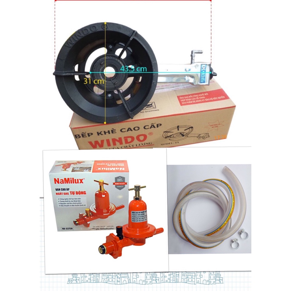 BẾP KHÈ CÔNG NGHIỆP WINDO 6A ( ĐIẾU TRUNG ) - LỬA SIÊU MẠNH - HÀNG CHÍNH HÃNG 100%