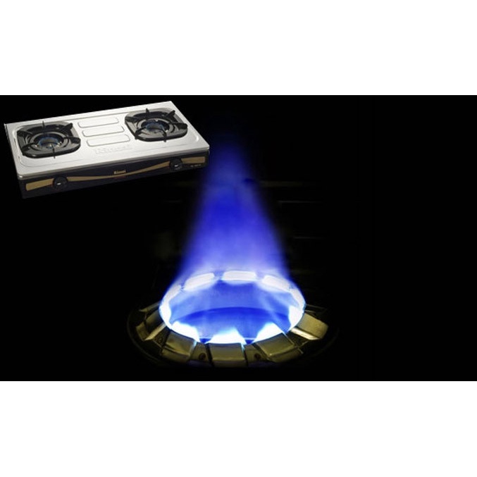 Bếp gas đôi 7 tấc Rinnai RI-602DI, Đầu đốt lửa trong (Nhập khẩu chính hãng INDONESIA)