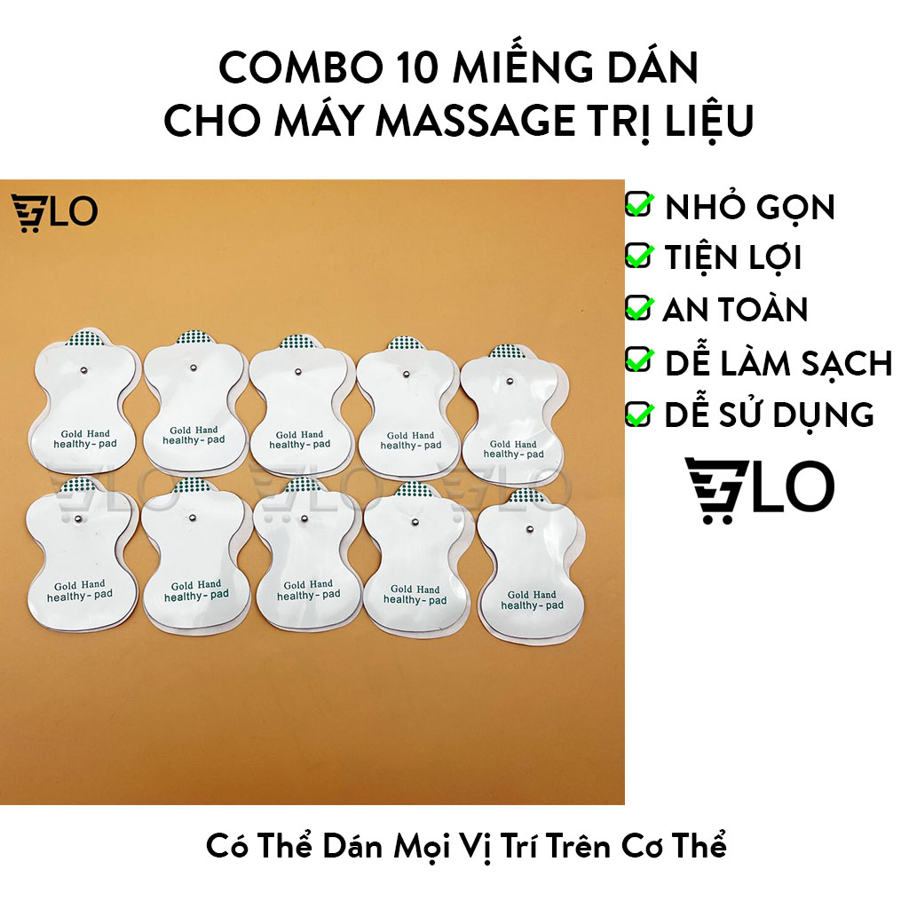 Combo 10 Miếng Dán Điện Cực Dùng Cho Máy Massage Trị Liệu