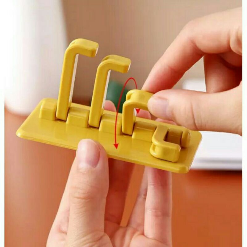 Dán Tường Treo Đồ 4 Móc Nhánh Tiện Lợi Xoay Thông Minh Siêu Chắc