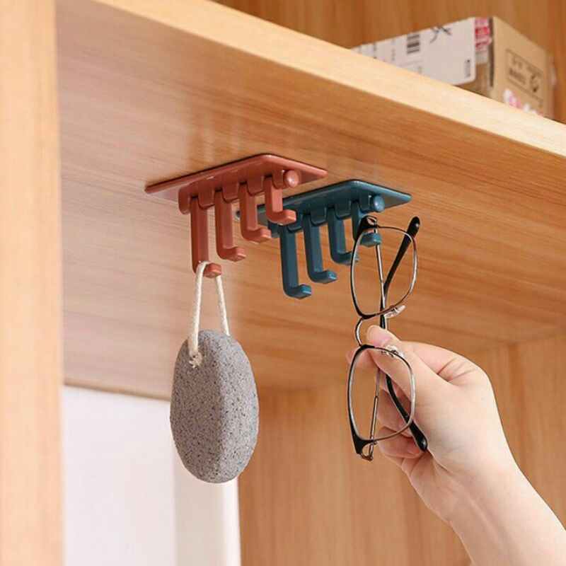 Dán Tường Treo Đồ 4 Móc Nhánh Tiện Lợi Xoay Thông Minh Siêu Chắc