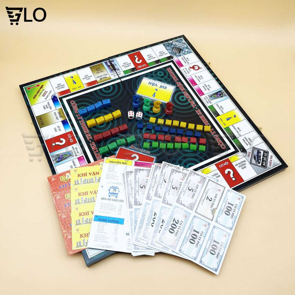 Cờ Tỷ Phú Bàn Nhựa Liên Hiệp Thành (Loại Lớn) - Bộ Cờ Tỷ Phú Monopoly Cao Cấp, Boardgame, Đồ Chơi Thông Minh Cho Bé