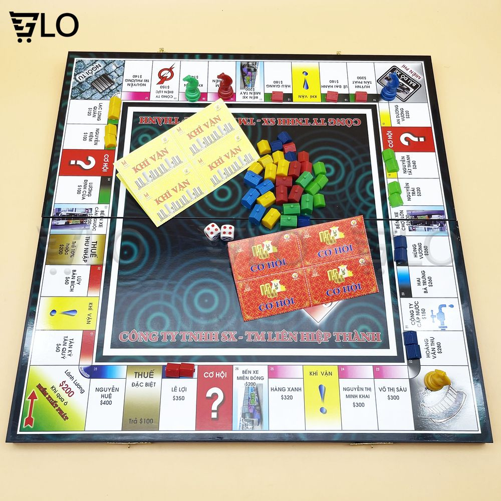 Cờ Tỷ Phú Bàn Nhựa Liên Hiệp Thành (Loại Lớn) - Bộ Cờ Tỷ Phú Monopoly Cao Cấp, Boardgame, Đồ Chơi Thông Minh Cho Bé