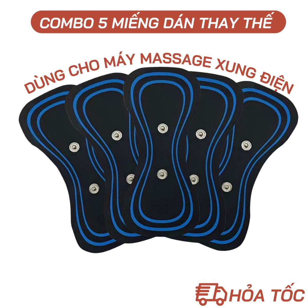 Combo 5 Miếng Dán Hình Bướm Thay Thế Có Gel Dính Phù Hợp Mọi Máy Massage EMS Xung Điện
