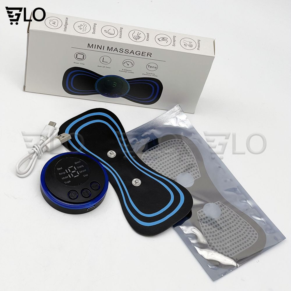 Miếng Dán Massage Xung Điện EMS Có Sạc USB Giảm Nhức Mỏi Cổ Vai Gáy, Bắp Tay, Lưng Hiệu Quả, Thư Giãn Cơ