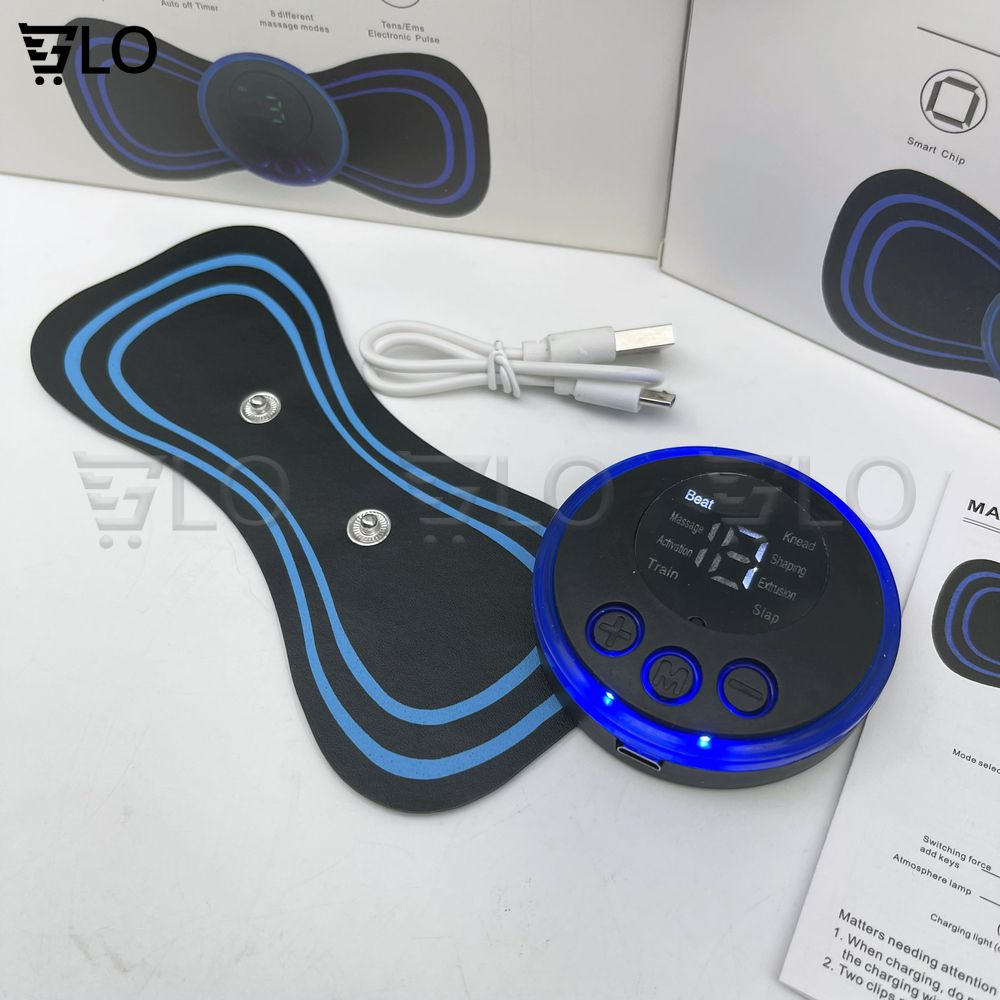 Miếng Dán Massage Xung Điện EMS Có Sạc USB Giảm Nhức Mỏi Cổ Vai Gáy, Bắp Tay, Lưng Hiệu Quả, Thư Giãn Cơ