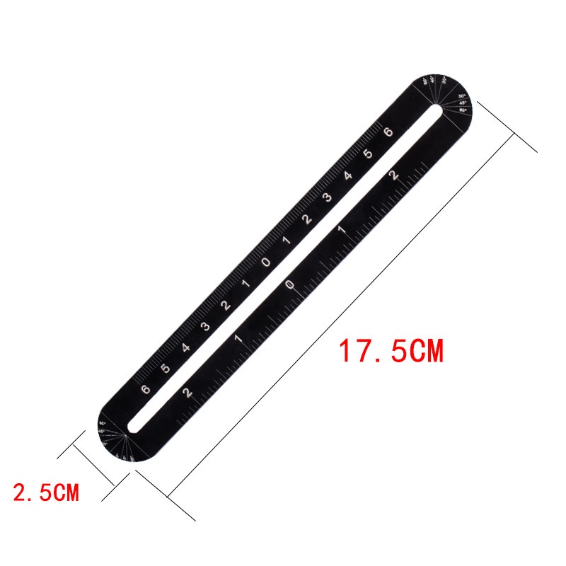 Thước Đo Góc Gập 6 Đoạn Có Lỗ Định Vị Cắt Gạch, Điều Chỉnh Đa Góc Dùng Đo Chính Xác Lỗ Khoan, Lót Gạch