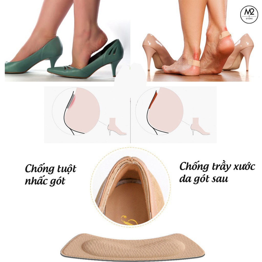 Miếng Lót Gót Giày 4D Bảo Vệ Gót Sau Cao Cấp, Chống Thốn Và Trầy Chân