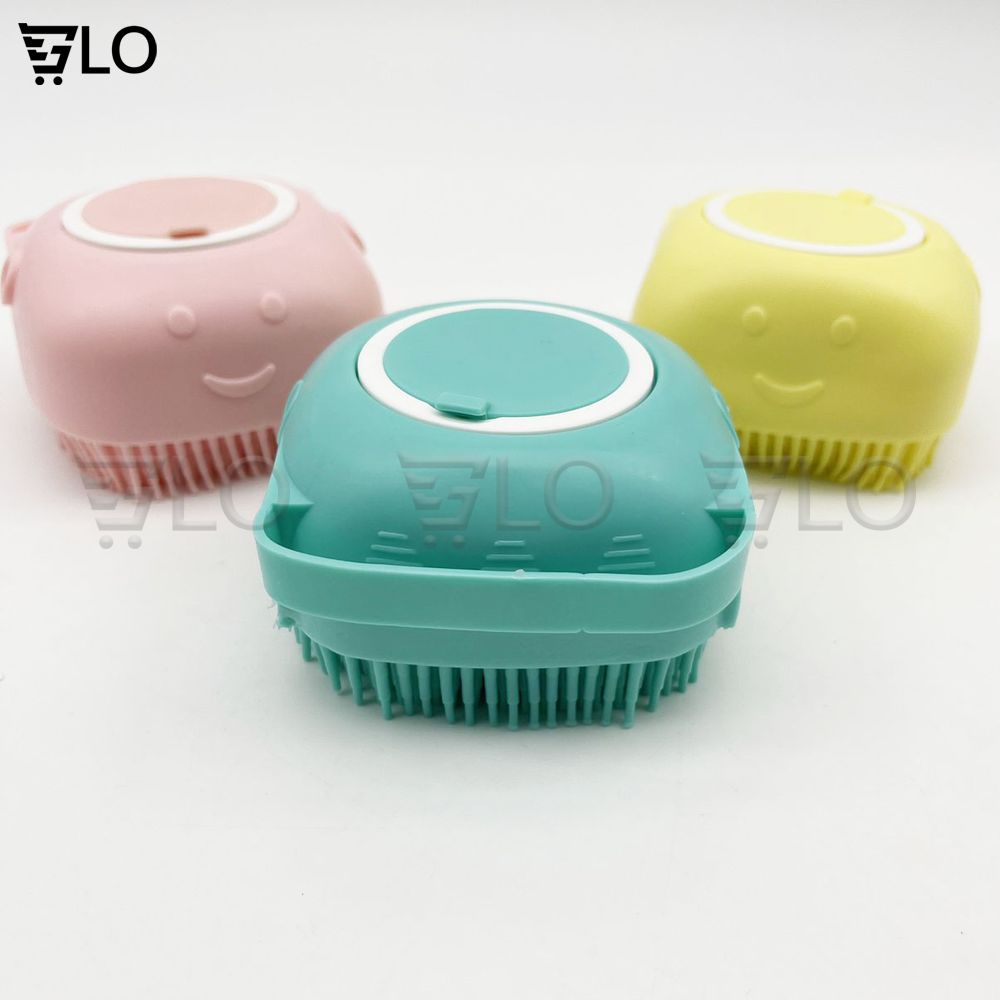 Bông Tắm Bóp Silicon Có Ngăn Đựng Xà Bông Hình Vuông