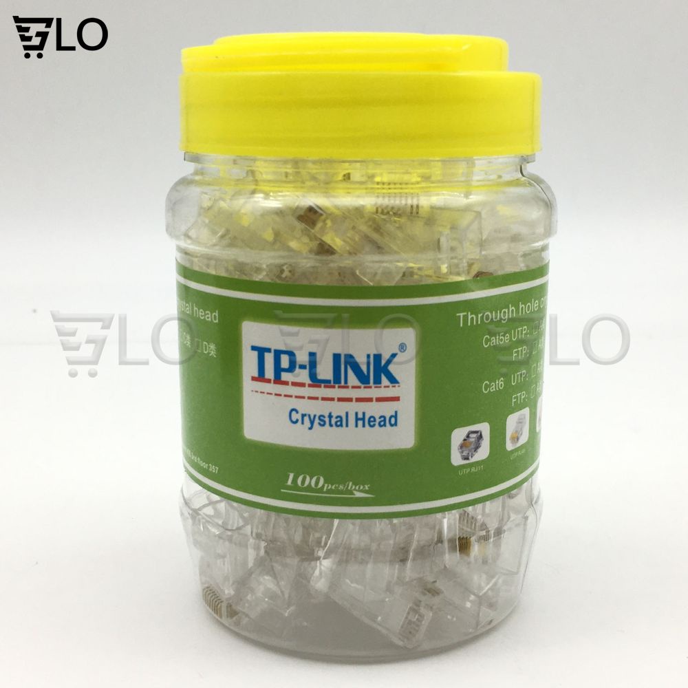 Kềm Bấm Mạng Xuyên Thấu, Combo 100 Đầu Hạt Mạng RJ45 TP-Link CAT6E/5E/5 Xuyên Thấu