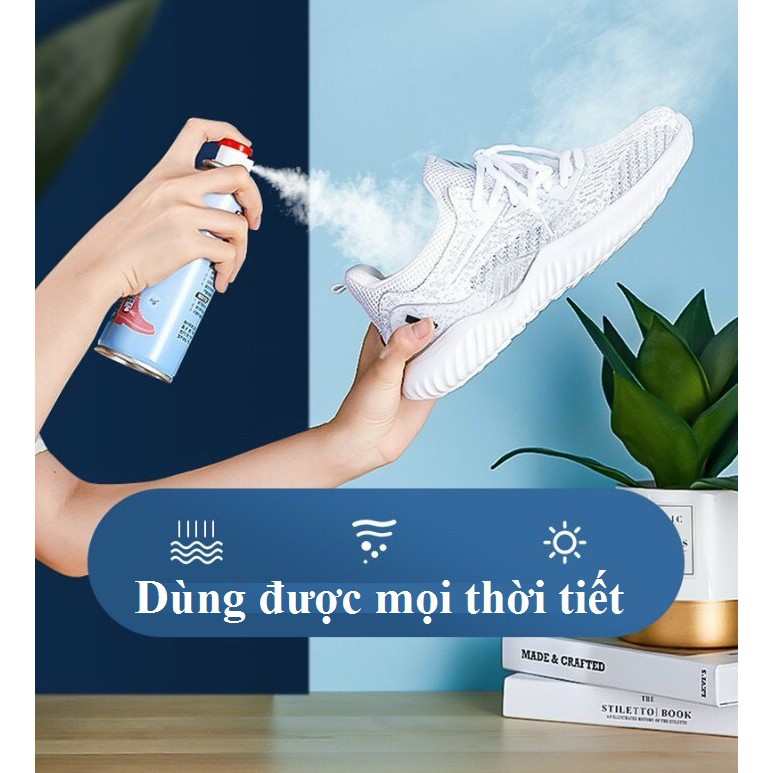 Bình Xịt Khử Mùi Giày 260ml Công Nghệ Bạc AG+, Chống Hôi Chân, Ngăn Mồ Hôi, Diệt Khuẩn, Hiệu Quả Đến 24h