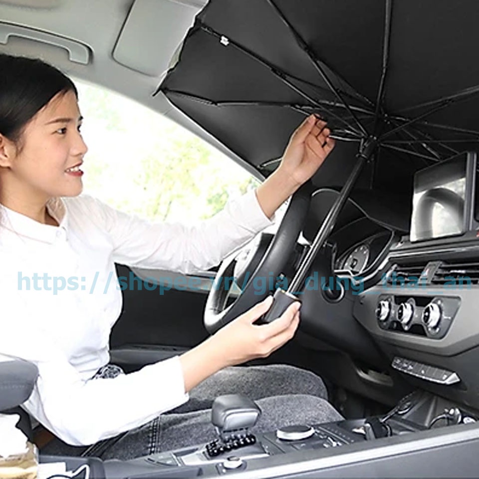 Ô Dù Che Nắng Kính Lái Xe Hơi, Ô Tô Cách Nhiệt Gấp Gọn Chống Tia UV