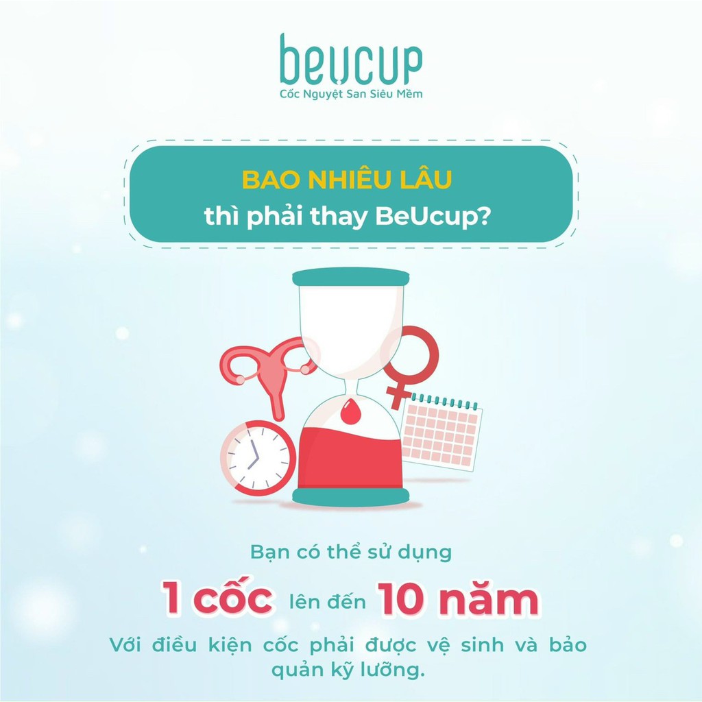 Cốc Nguyệt San BeUcup Siêu Mềm, Sử Dụng Cho Phụ Nữ Đã Sinh Và Chưa Sinh, Thay Thế Băng Vệ Sinh