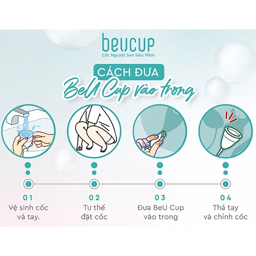 Cốc Nguyệt San BeUcup Siêu Mềm, Sử Dụng Cho Phụ Nữ Đã Sinh Và Chưa Sinh, Thay Thế Băng Vệ Sinh