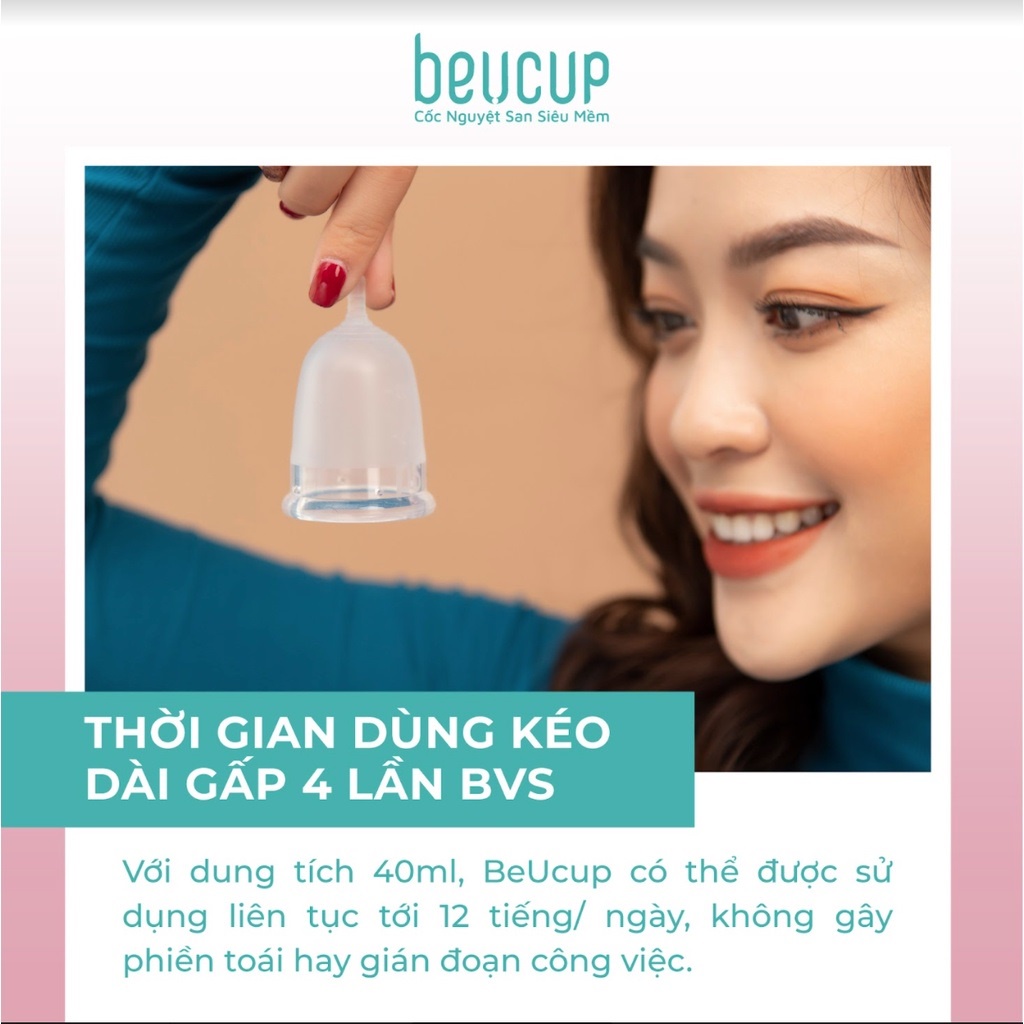 Cốc Nguyệt San BeUcup Siêu Mềm, Sử Dụng Cho Phụ Nữ Đã Sinh Và Chưa Sinh, Thay Thế Băng Vệ Sinh