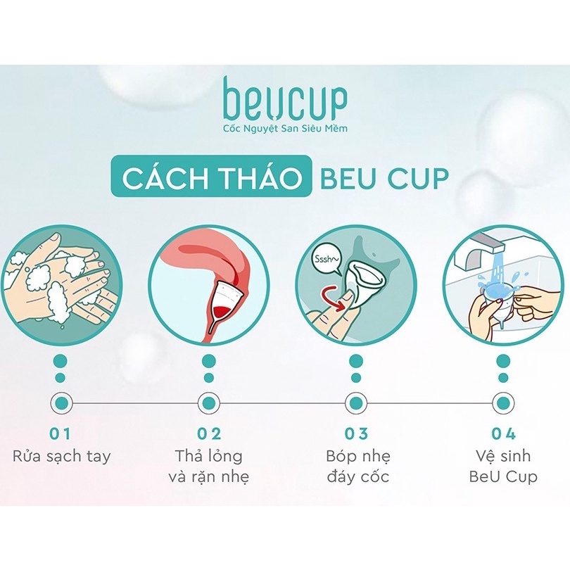 Cốc Nguyệt San BeUcup Siêu Mềm, Sử Dụng Cho Phụ Nữ Đã Sinh Và Chưa Sinh, Thay Thế Băng Vệ Sinh