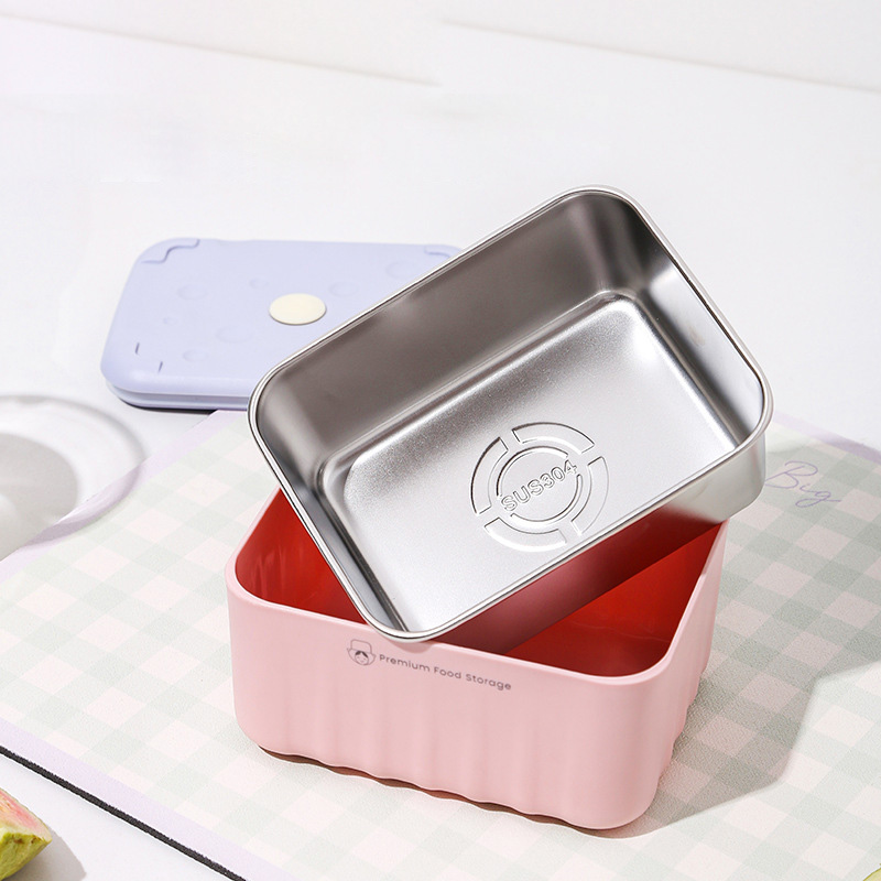 Hộp đựng cơm văn phòng inox 304 BXH15 mẫu 3 ngăn có túi giữ nhiệt